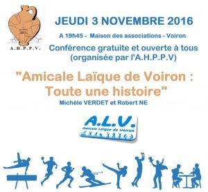 Conférence "Amicale Laïque de Voiron : Toute une histoire"